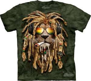Rasta Smokin DJ Jahman Lion 100% Cotton Tee Shirt New T  