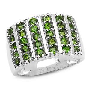  1.20 Carat Genuine Chrome Diopside Sterling Silver Ring Jewelry