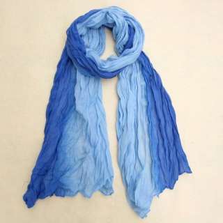 NEW Elegant double blue soft long scarf~gift~ F08  