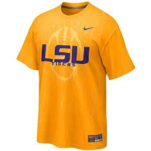  Nike LSU Tigers 2011 Football Practice T shirt   Gold 