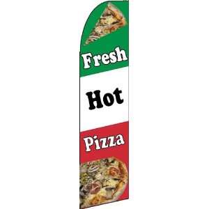 FRESH HOT PIZZA Swooper Feather Flag 