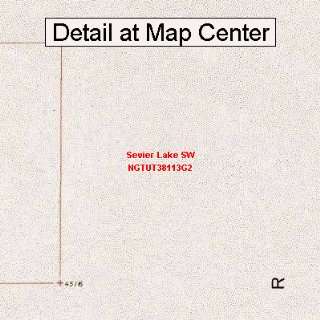  USGS Topographic Quadrangle Map   Sevier Lake SW, Utah 