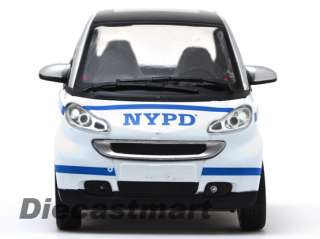 NEWRAY 124 SMART NYPD DIECAST POLICE CAR NEW WHITE  