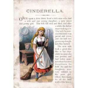  1896 Color Print Cinderella 5 1/4 X 7 1/2 Everything 