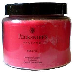 Pecksniffs Festive Fragrant Candle Nutmeg Spice 14.5 Oz. In Glass From 