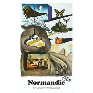  Affiches Sncf   Normandie by Salvador Dalí, 25x40