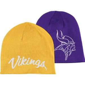  Reebok Minnesota Vikings Womens Reversible Knit Hat One 