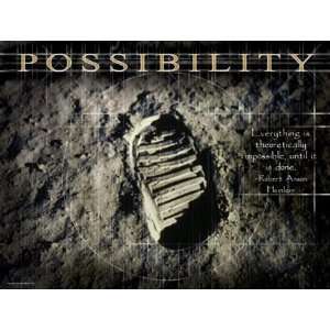  Possibility (Footprint on Moon) Motivational Poster