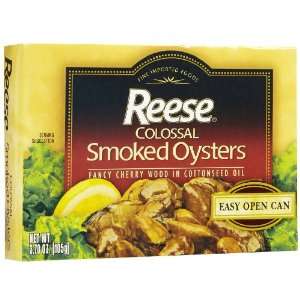 Reese Colossal Smoked Oysters, Cans, 3.7 oz, 10 pk  