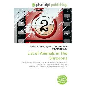  List of Animals in The Simpsons (9786134132008) Books
