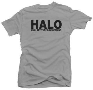 HALO skydiving parachute altitude new military T shirt  