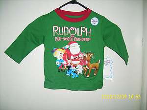 CHRISTMAS LONG SLEEVE ROUDOLPH ISLAND MISFIT TOYS BABY INFANT CHILD T 