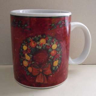   International Susan Winget Christmas Holiday Wreath Coffee Mug  