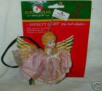 CHRISTMAS LIGHT PINK ANGEL PIG TAIL ADAPTER/ ORN NEW  