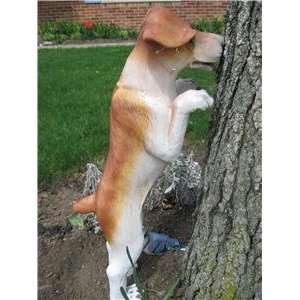   Standing Garden Puppy Dog Statue Peeking Pooch Patio, Lawn & Garden