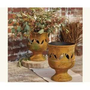  Olive Leaf Clay Pots  Set of Two Patio, Lawn & Garden