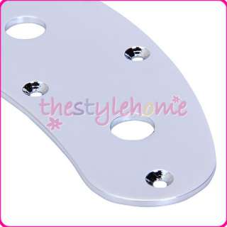 Chrome 3 Pot Blank Electric Pickguard Pickup Control Plate For 