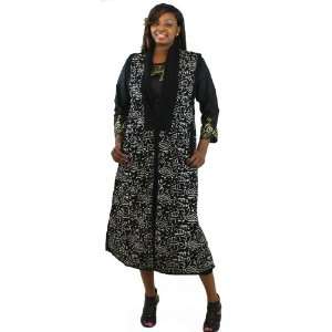  Sleeveless Duster  B&W Fish (Lg/XL) 