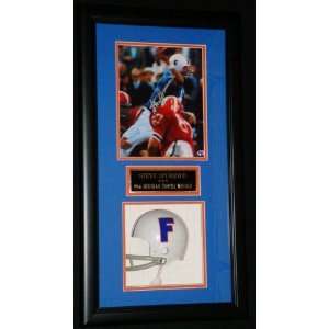 Steve Spurrier signed Florida Gators playing framed Shadow 