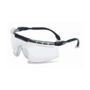  Uvex FitLogic Safety Glasses   Black/Silver Frame