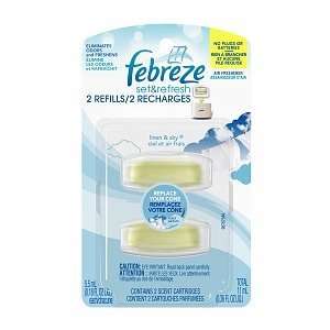  Febreze Set & Refresh Air Freshner, Dual Refill, Linen and 