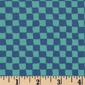  44 Wide Michael Miller Clown Check Blueberry Fabric By 