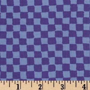  44 Wide Michel Miller Clown Check Periwinkle Fabric By 