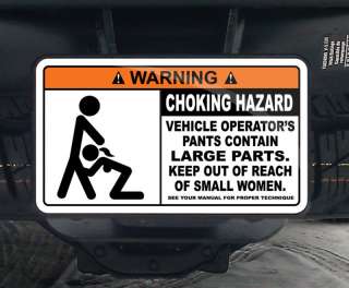 Choking Hazard Warning Hitch Cover 4x4 Truck ATV SUV  