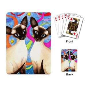 Playing Cards Deck set from painting Cat 480 siamese  