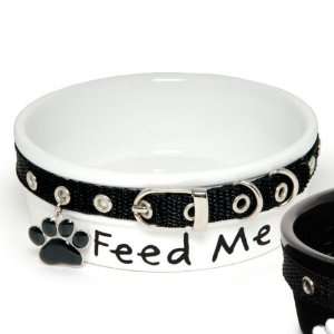  Collared Feed Me Dog Dish