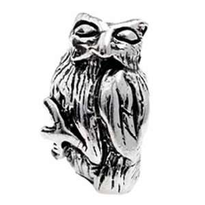    Silverado Sterling Silver Owl Bead Charm MS219 Silverado Jewelry