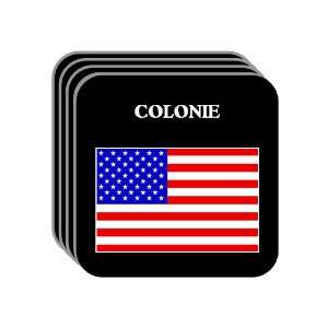  US Flag   Colonie, New York (NY) Set of 4 Mini Mousepad 