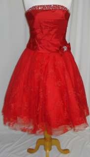 Short Ball Gown Dress Gala Prom Pageant Party Red SZ 6  