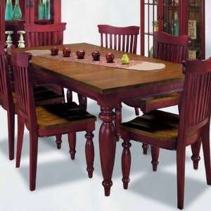 ColorTime Cafe Maspero Dining Table in Chili Pepper Red 