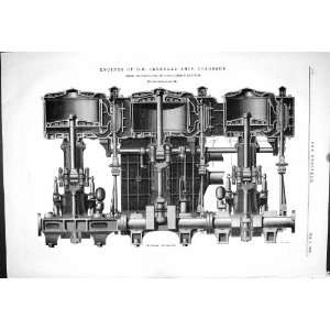  Engines H.M. Ironclad Ship Colossus Maudslay Field 