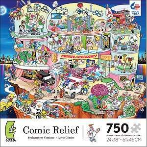    Ceaco Comic Relief 750 Pieces   Whacky Hospital Toys & Games