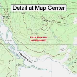 USGS Topographic Quadrangle Map   Farrar Mountain, Maine (Folded 