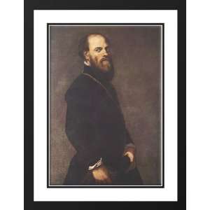 Tintoretto, Jacopo Robusti 28x38 Framed and Double Matted Man with a 
