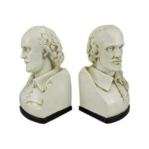    William Shakespeare Marble Finish Bust Bookends