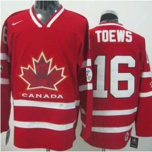  New Canadiens Team Jersey #16 Toews Red Hockey Jersey Size 