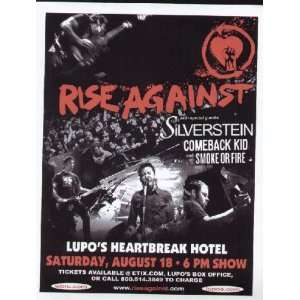 Rise Against Concert Flyer Providence Lupos
