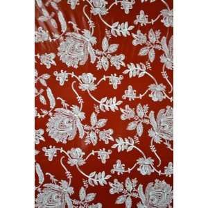  Red Toile Pattern Stylish Biodegradable Plastic Trash Bags 