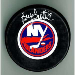  Bryan Trottier Autographed New York Islanders Puck Sports 