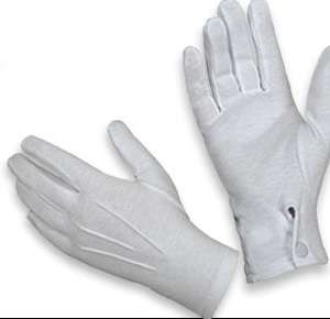 White Parade Dress Uniform Color Guard Marching Gloves  