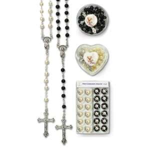  Irish Genuine Connemara Marble Rosary Boxed Patron Saint 