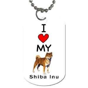  I Love My Shiba Inu Dog Tag 