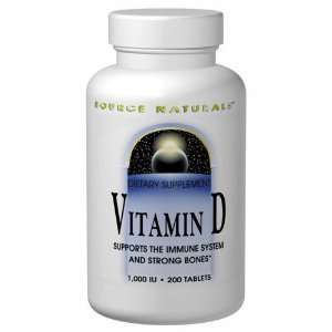 SOURCE NATURALS, Vitamin D 1000 IU   100 tabs Health 