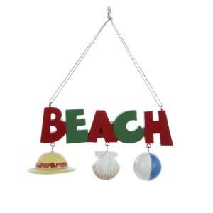   Pack of 12 Beach Party Hat, Sea Shell and Ball Christmas Ornaments