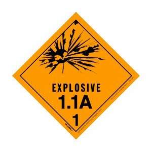  Explosive 1.1A Label, 4 X 4, Hml 432, 500 Per Roll 