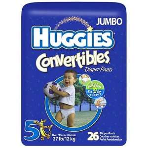  Huggies Convertibles Diaper Pants Step 5, Jumbo Pack, 26 
